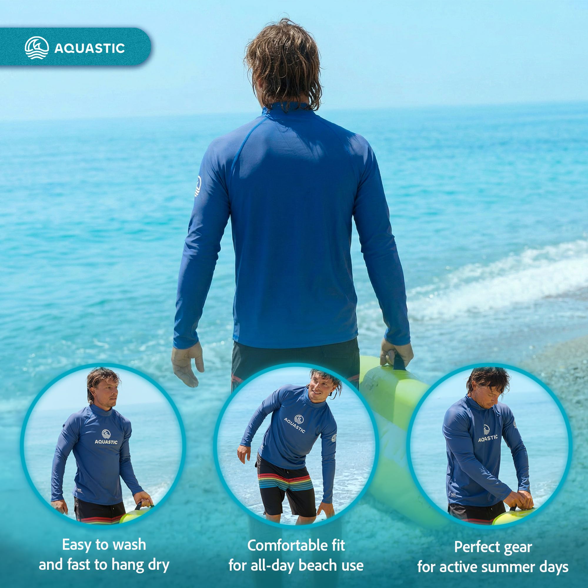 AQUASTIC Unisex UPF Rimos Ls Überwurf-Set für Schwimmbekleidung