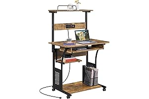 Yaheetech 3-Tier Mobile Wheeled Desk: Your Ultimate Home Office Upgrade
