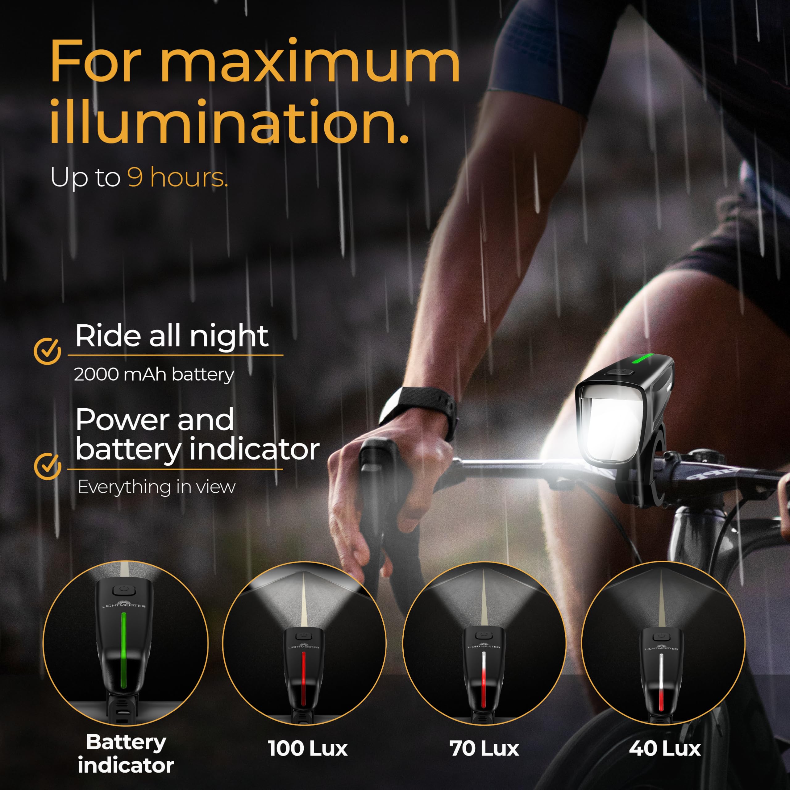 Lichtmeister Lumière de vélo