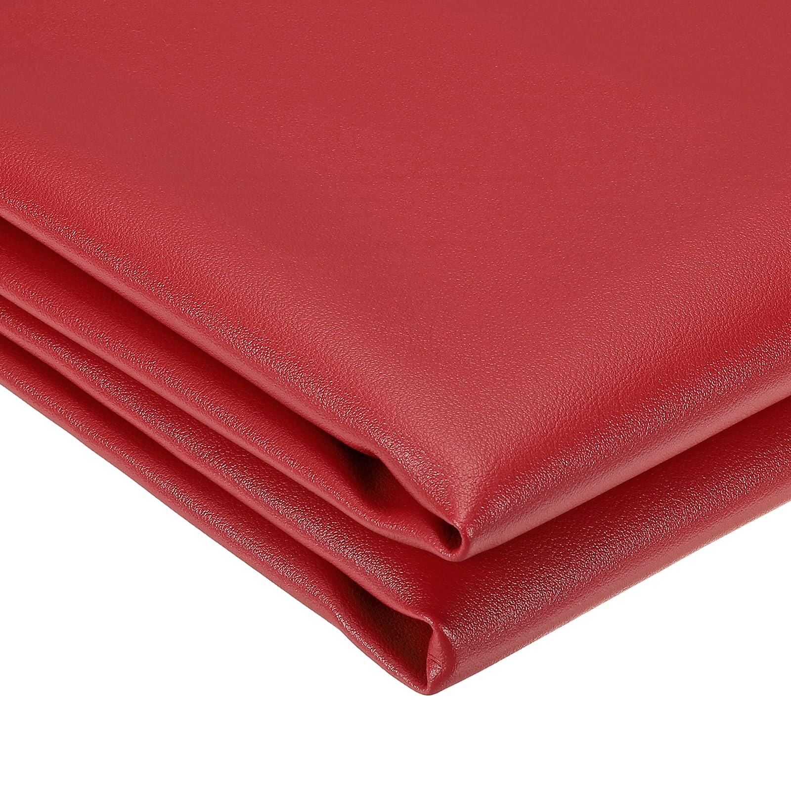 sourcing map Marine Vinyl Fabric, 54 Inch 1 Yard Upholstery Faux Leather Soft Waterproof PVC Sheets Fabric for Crafts DIY Sewings Sofa Wallets Handbag Car, Dark Red