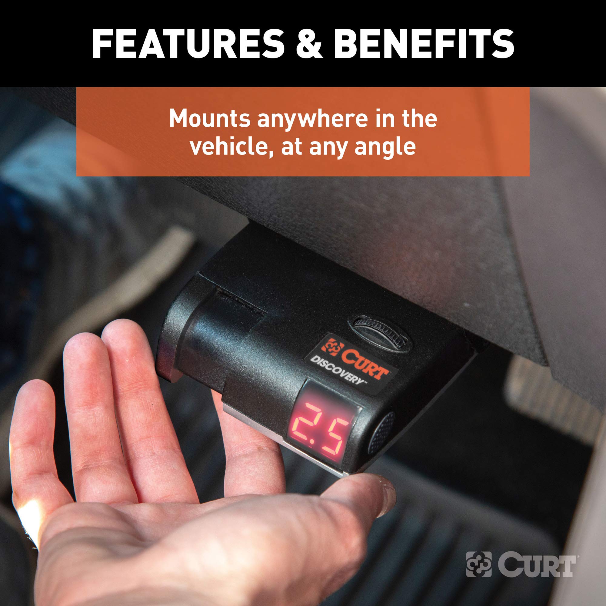 CURT 51120 Discovery Electric Trailer Brake Controller, TimeDelay