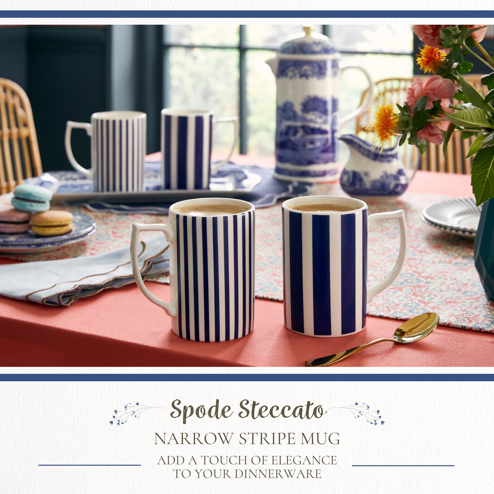 Amazon.com | Spode Steccato Collection - 12oz Coffee Mug with