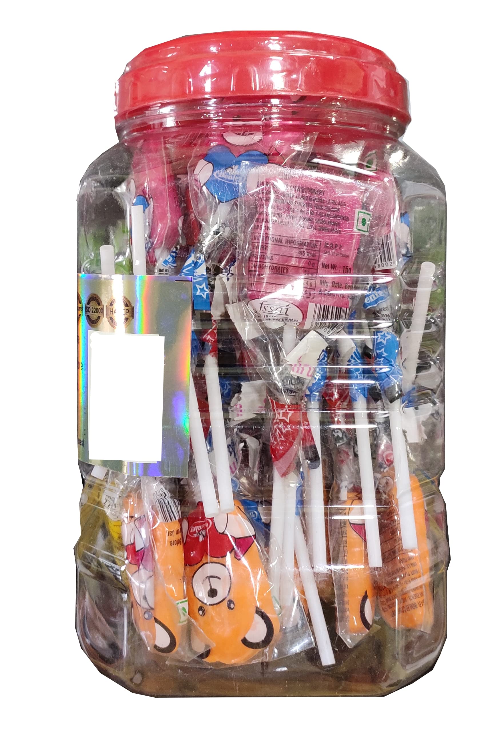テディ POP Shruha Rainbow Multiflavor Lollipop Candy (40 pcs) (Teddy Pop