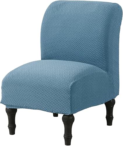 MIFXIN Armless Accent Chair Cover Knitted Stretch Slipper Chair Couch