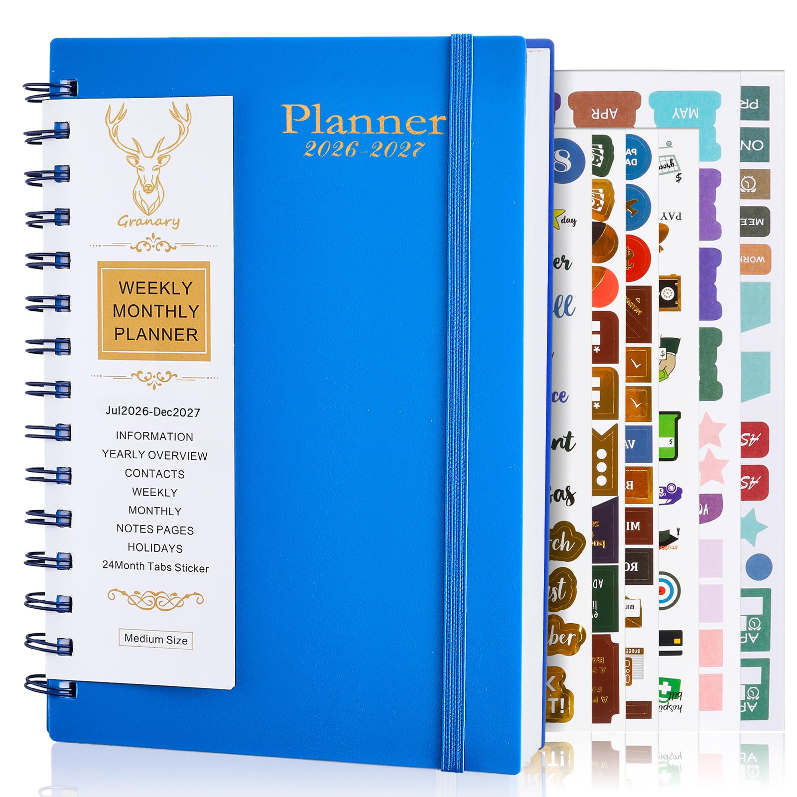Diary 2026-2027, Planner 18 Month A5 Mid Year Diary from Jul. 2026 to Dec.2027, Premium Thicker Paper ofr Personal Use Academic and Business Office