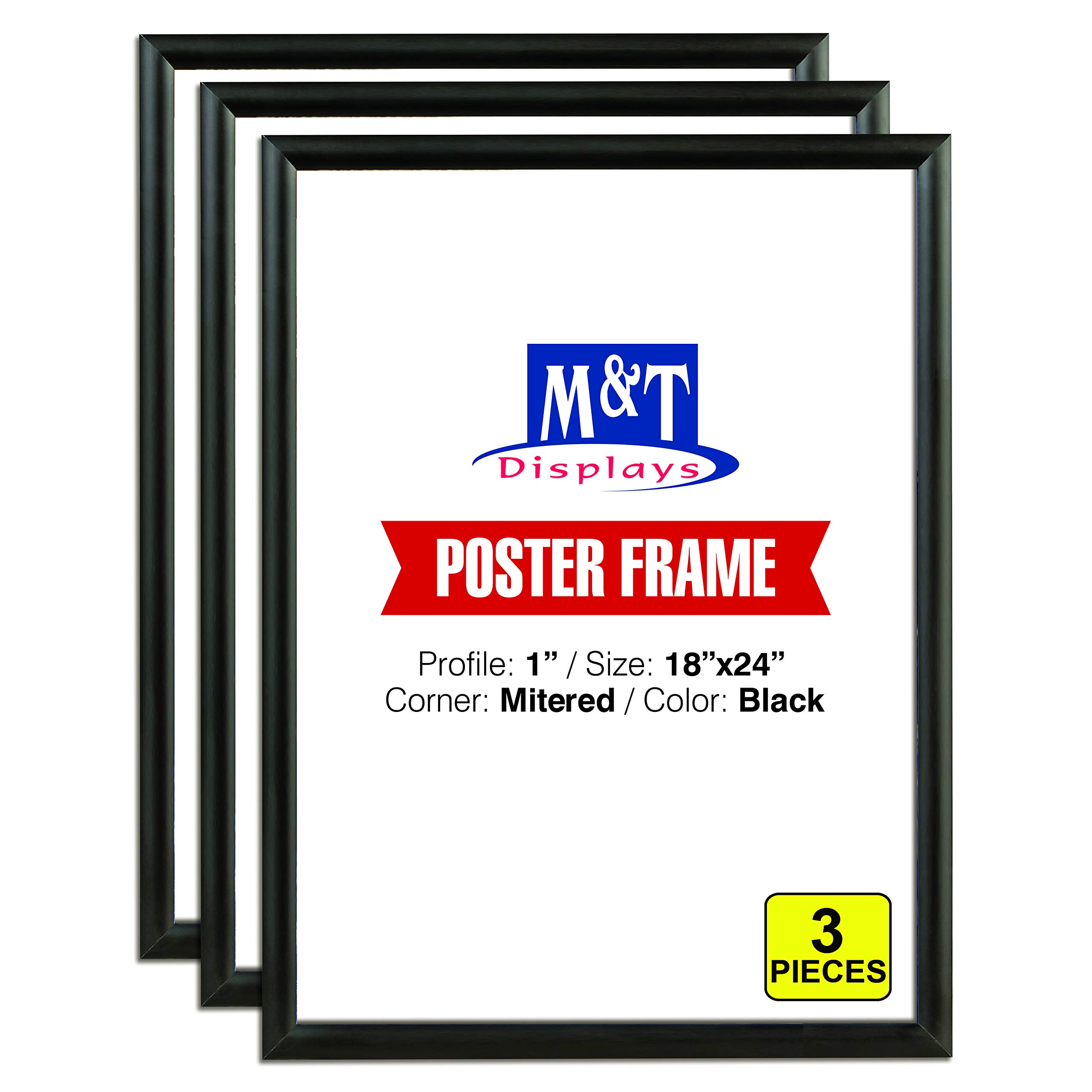 Buy M&T Displays Snap Frame 18x24 Inch, Size 1 Inch, Black Color