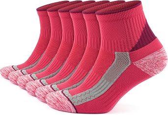 GoWith 2-3 Pairs Quarter Running Socks for Men & Women, Athletic Anti-Blister Cushioned Seamless Padded Ankle Socks