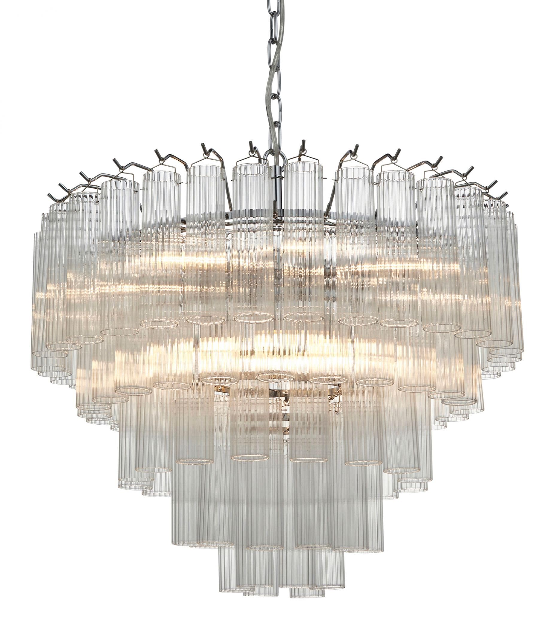 Pagazzi Light/Silver Toulouse 12- And Glass Pendant Ceiling