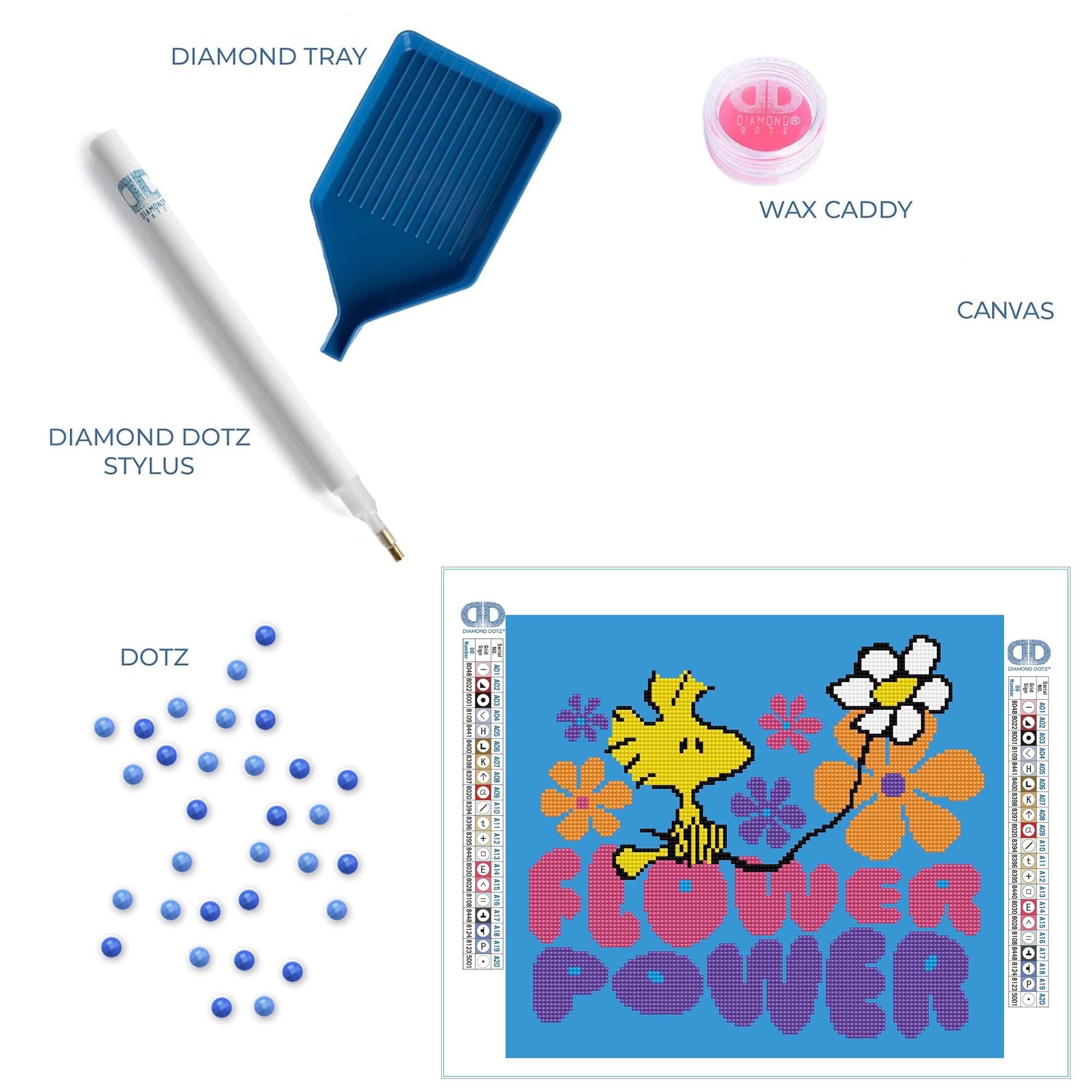 Amazon.com: DIAMOND DOTZ Flower Power Peanuts Snoopy Diamond