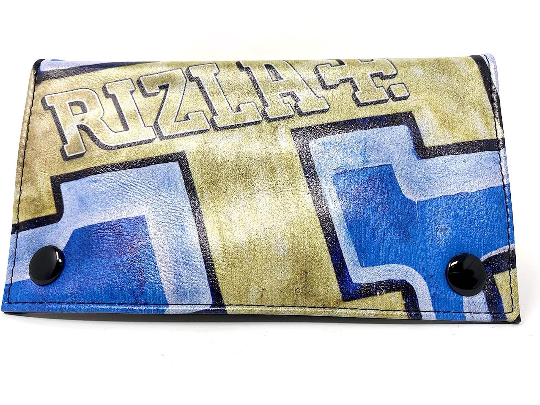 Rizla Portatabacco grande in pelle, ecopelle, multicolore, chiusura con cerniera, SIGARETTE_CASE