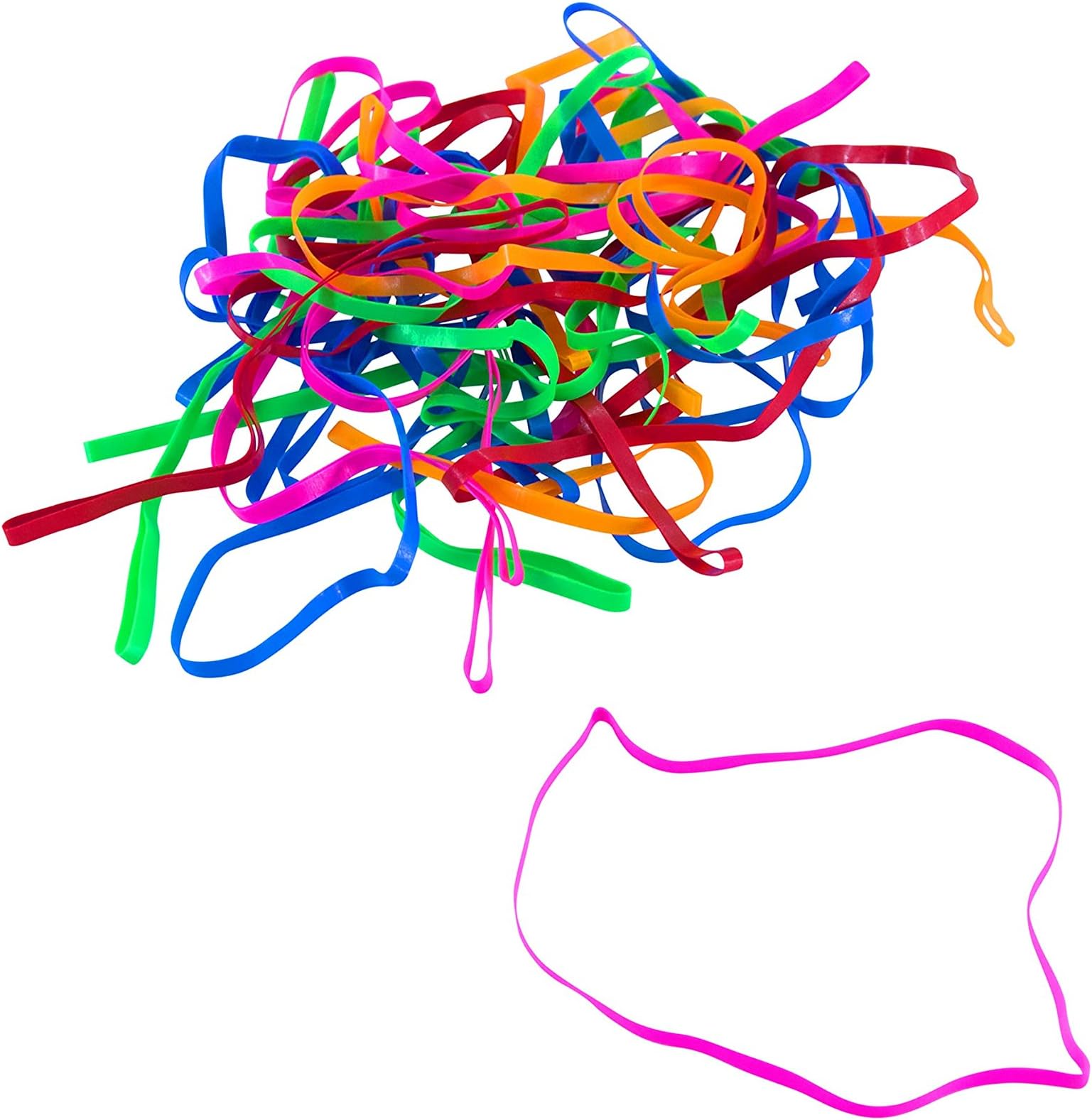 Conserve PlastiBands 4 1/4" 100 Pack ASSORTED Colors (SF-6000)