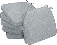 Vista 64 de AAAAAcessories - Cojines para silla en forma de D, 2" de espesor, almohadillas para sillas de comedor con lazos y removibles, cubierta lavable a