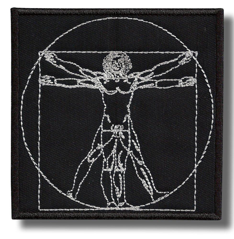 Sacred Geometry Man - Embroidered Patch, 10 X 10 cm