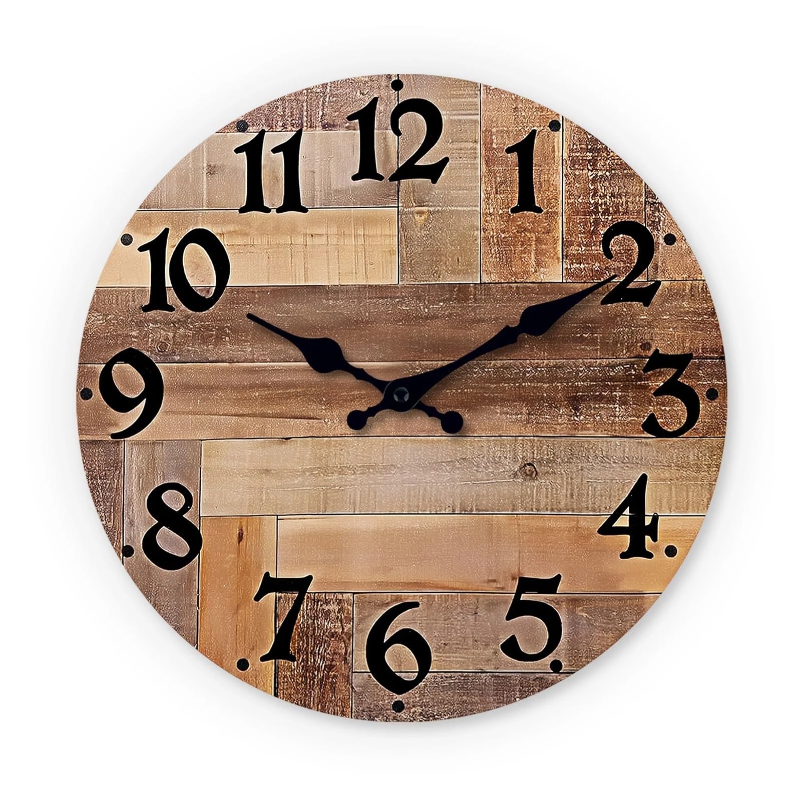 Horloge murale silencieuse pour chambre : finis les bruits avec cette décoration bois rétro