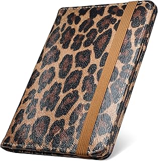 Leopard Passport Holder Passport Case Travel Wallet with Vaccination Card Holder Passport Cover with RFID Blocking Clear Pocket For Photo (leopard)