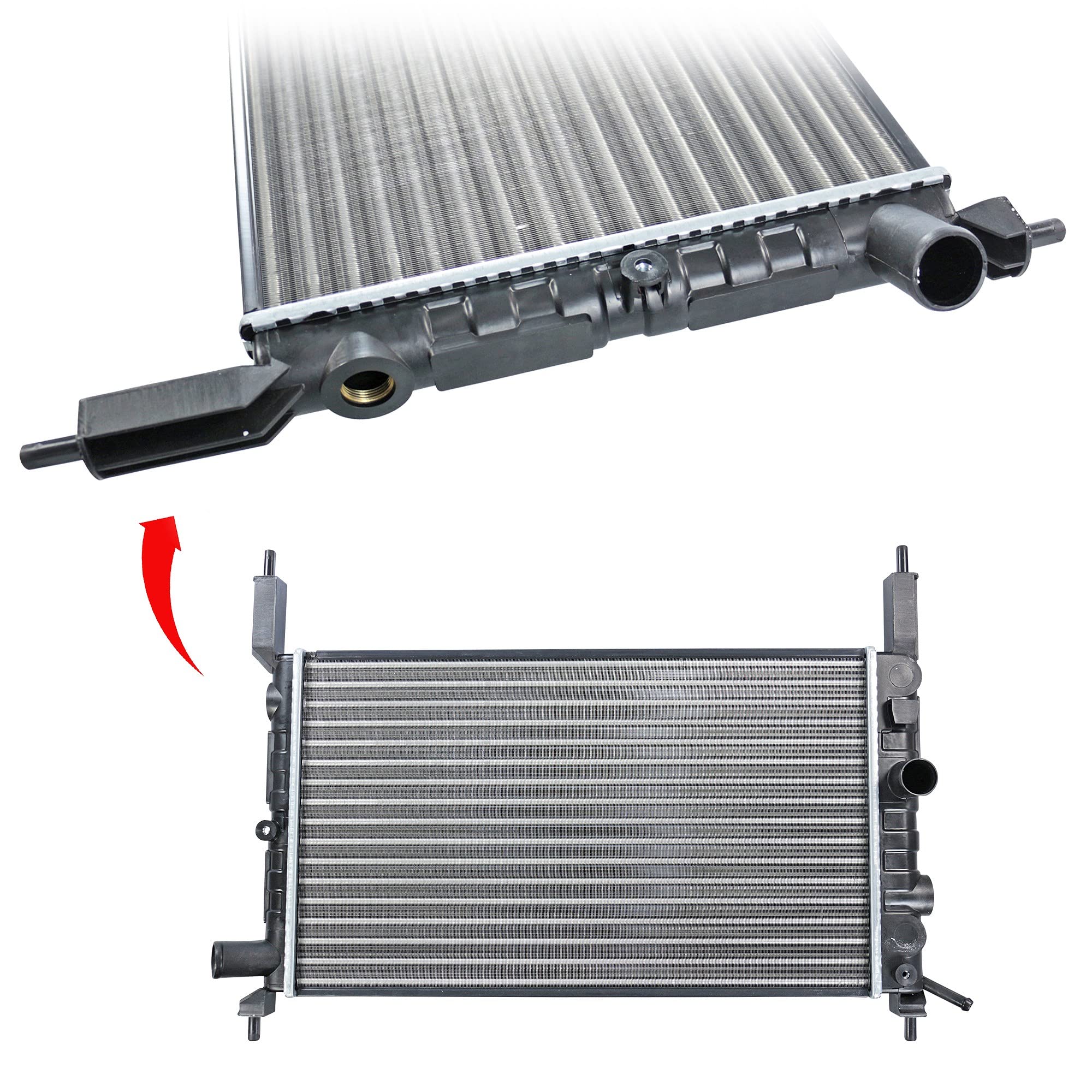 1x Radiatore acqua motore compatibile con OPEL ASTRA F (T92), | Compatibile con: OPEL ASTRA F, ASTRA F Cabriolet, ASTRA F Caravan, ASTRA F CC, ASTRA F Kasten/Kombi