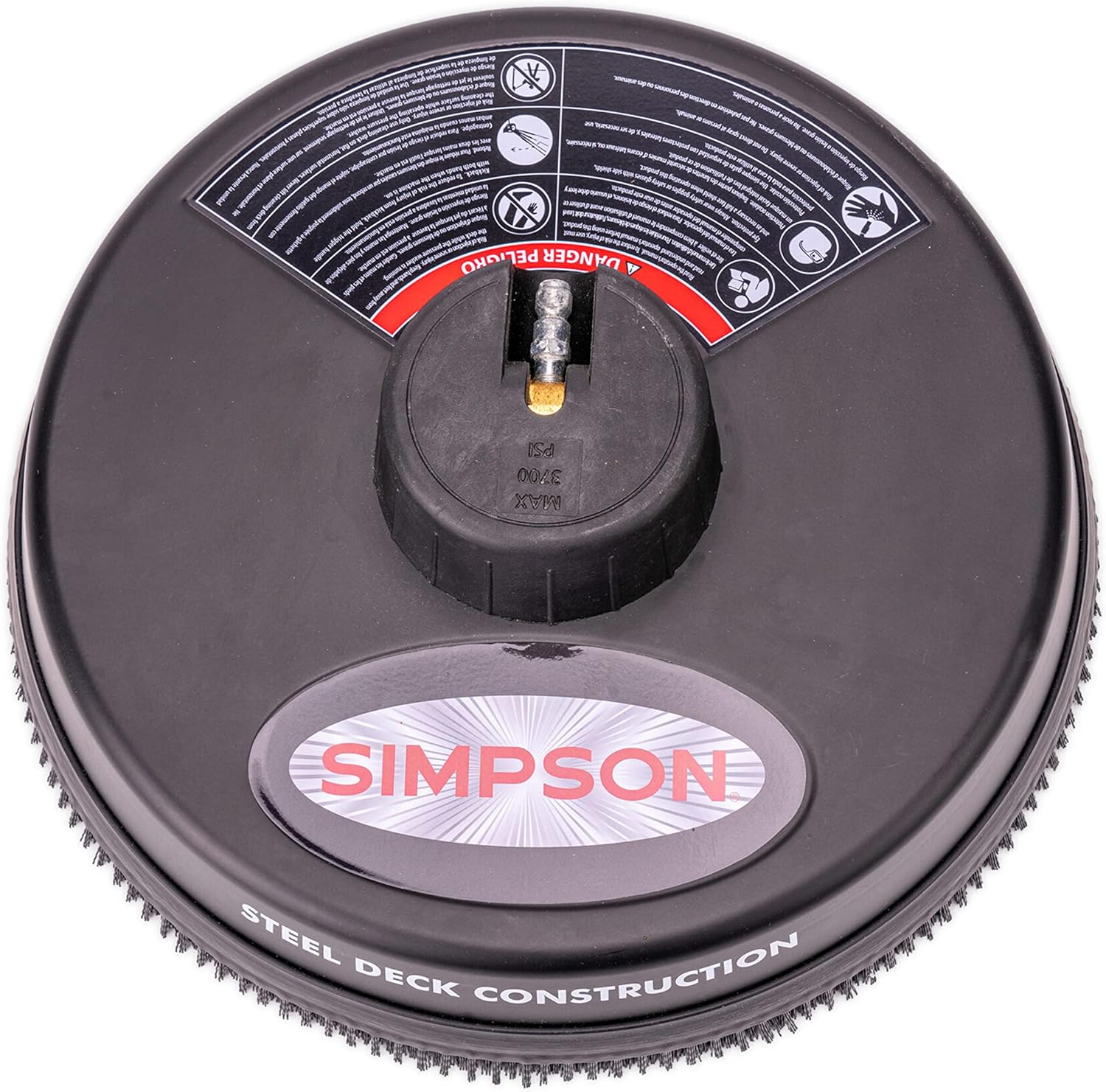 80165 Scrubber 15" Steel Pressure Washer Surface Cleaner for Cold Water Machines + Simpson Cleaning Multipurpose Cleaner for Pressure Washers, 1 Gallon