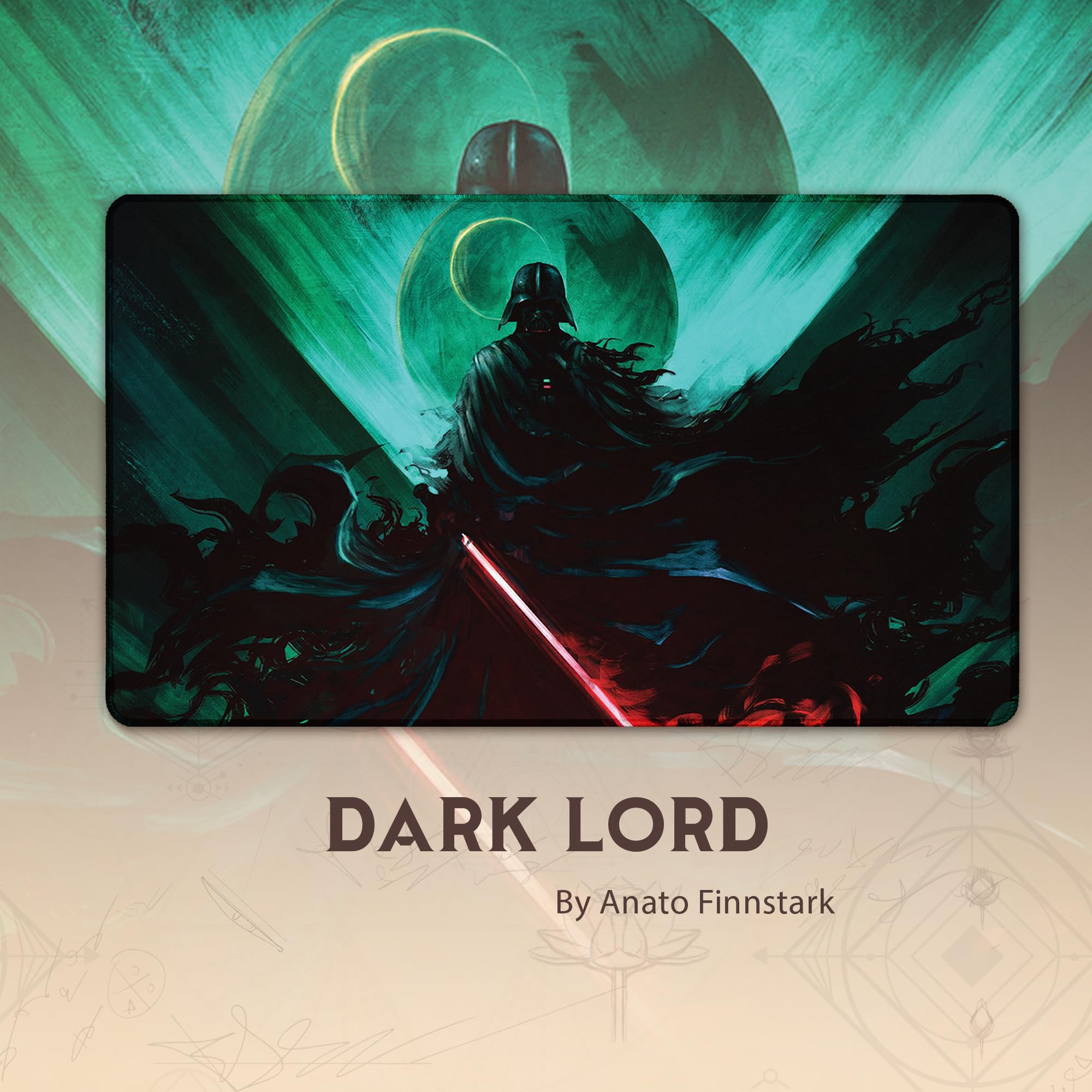 Dark Lord (Bordes cosidos) - Alfombra de Juego MTG de Anato Finnstark - Compatible con tapete de Juego Magic The Gathering - Juega a MTG, YuGiOh, TCG - Diseños Originales