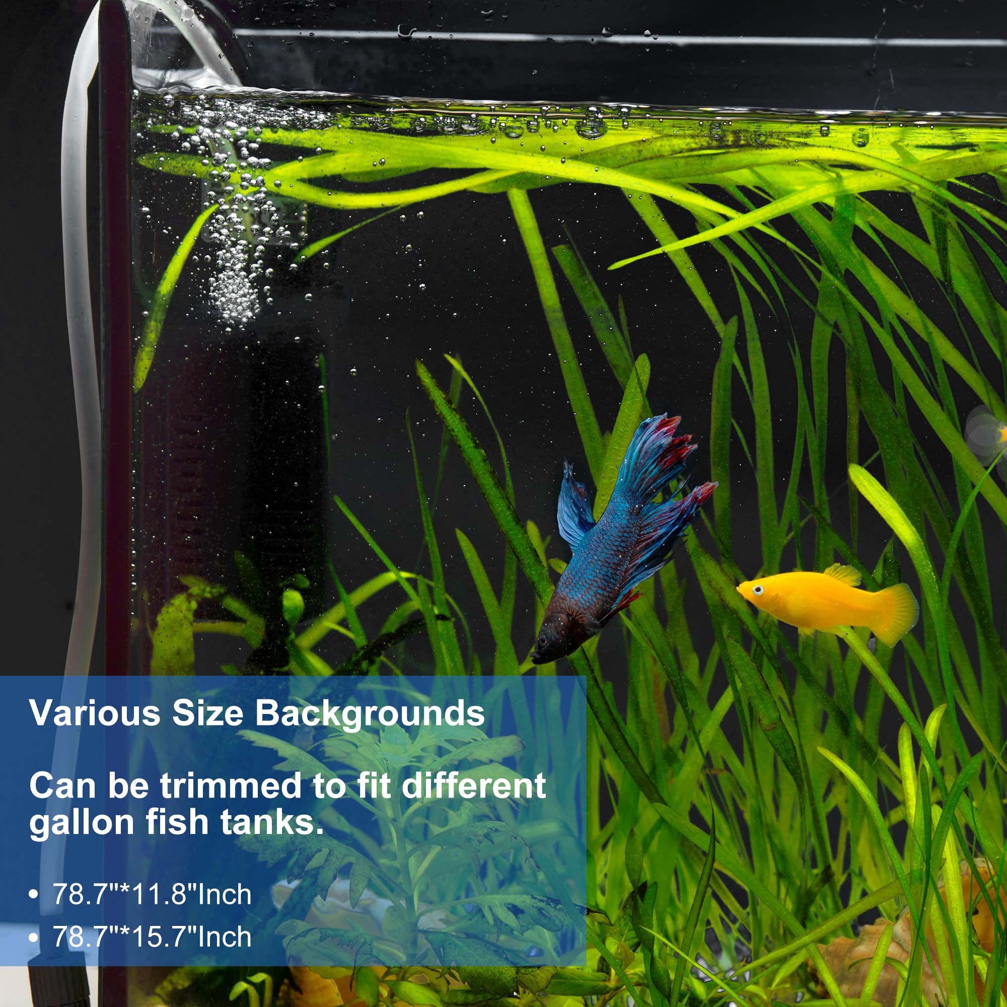 CAPASTEC Aquarium Background, Aquarium Background Static Cling, Fish Tank Background, Fade-Resistant Aquarium Poster Background, 78.7