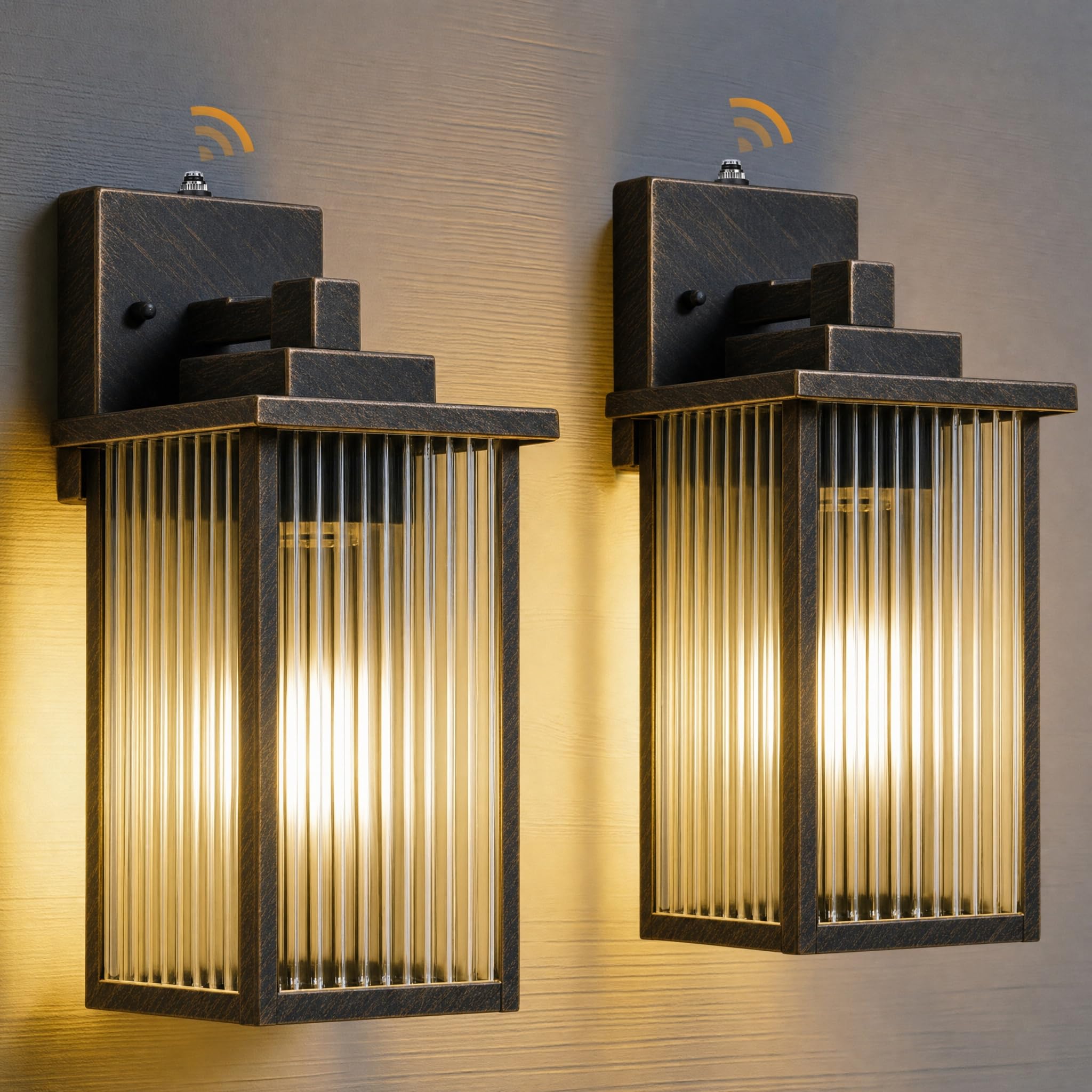 Photo 1 of hameso 2-Pack 13-Inch Dusk to Dawn Outdoor Wall Lights
