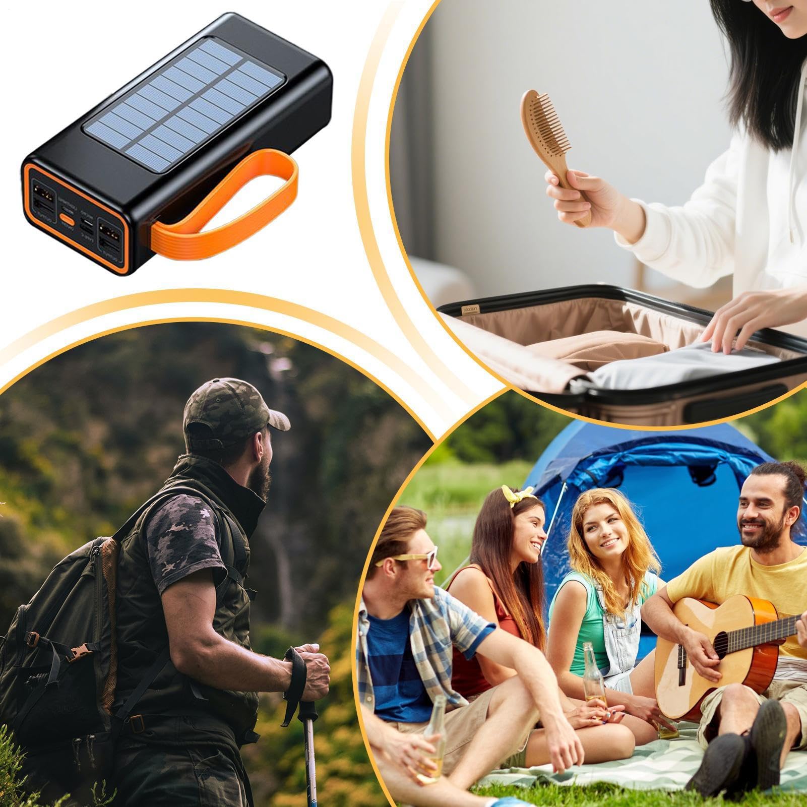 Chargeur Solaire Portable Chargeur Portable pour Téléphone avec Batterie