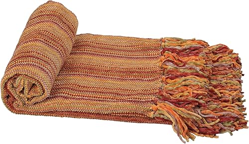 Miniatura 1 de Home Soft Things Manta de felpilla de cristal multicolor de 60 x 80 pulgadas, amarilloverdecamello, para todas las estaciones, para decoración del