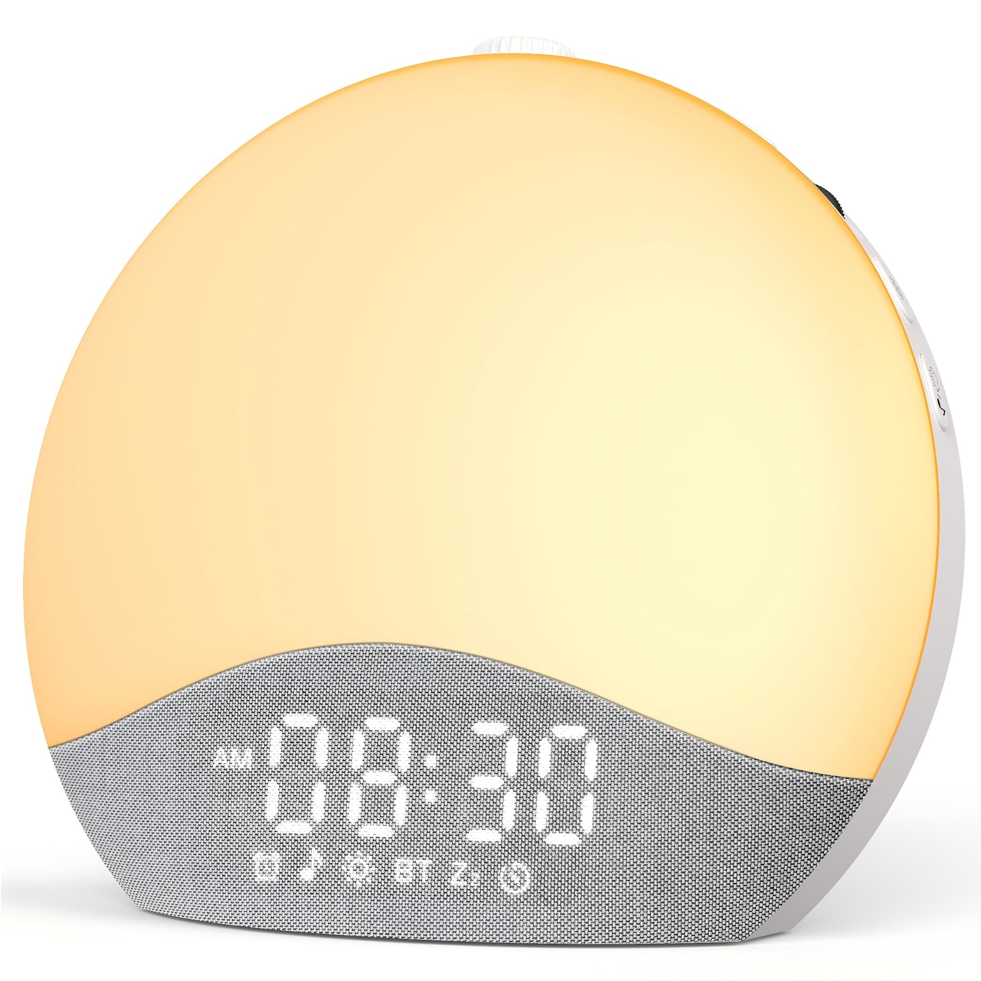 ecozy Tageslichtwecker, Lichtwecker, Bluetooth-Synchronisierung, 26 Beruhigende Klänge mit Weißes Rauschen, 17 Nachtlichter, Beleuchteter Button, Sonnenaufgang Wecker für Tiefschläfer/Kinder