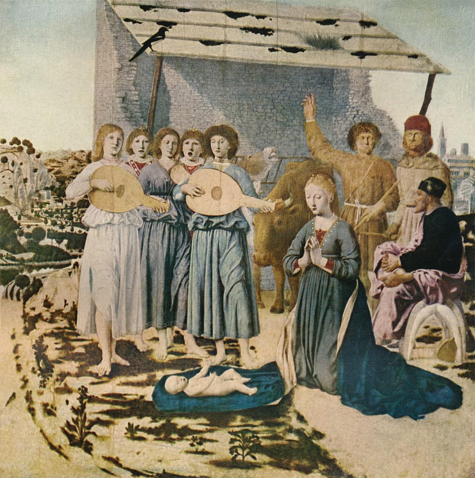 POSTERIIk Famous Modern Artwork Art Mural the Navitity C by Piero Della Francesca Oil Paintings Pictures for Home Decor 60x90cm