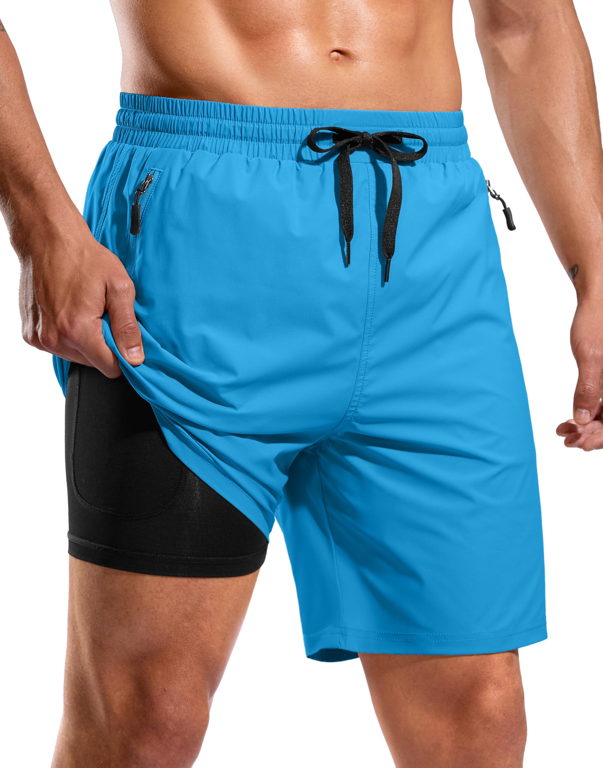 G Gradual Mens Swim Trunks with Compression Liner 7"/9" Board Shorts
