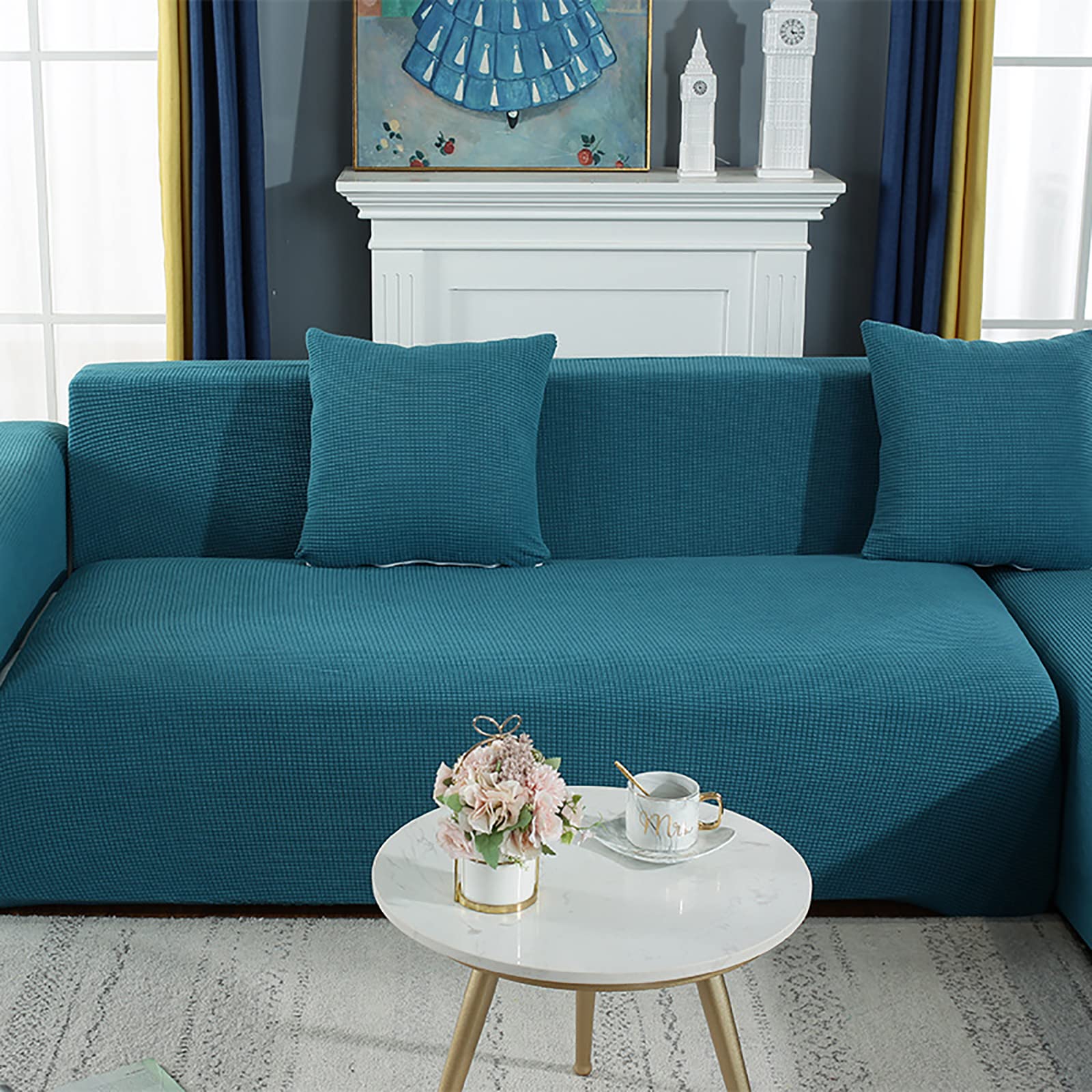 Amazon.com: ETULLE Velvet Plush L Shaped Sofa Cover L Shaped 