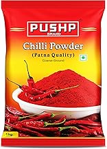 Pushp Brand Coarse Ground Red Chilli Powder Mirchi powder (1kgPack of 1)