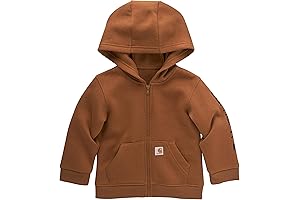 Boys' Comfortable Long-Sleeve Full-Zip Hooded Sweatshirt Hoodie
