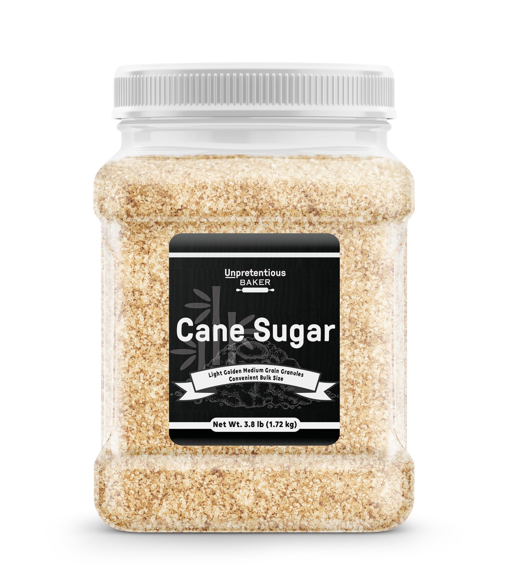 Unpretentious Cane Sugar, Variety of Uses, Sweetener, Kitchen Staple (60.8 Ounces)