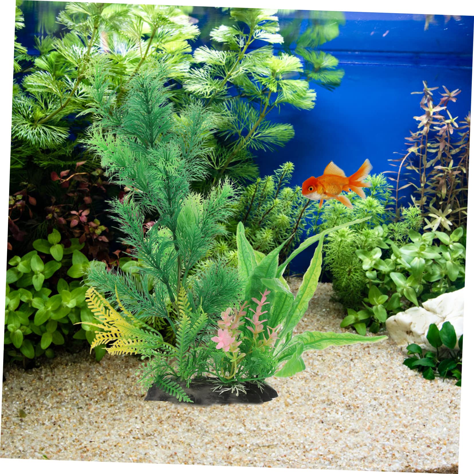 YARNOW 3 Juegos 3 Juegos De Plantas Artificiales para Paisajismo De Acuario Plantas Falsas Reemplazables Decoración De Escritorio para Acuario Decoración Decorativa para 2 Piezas * 3
