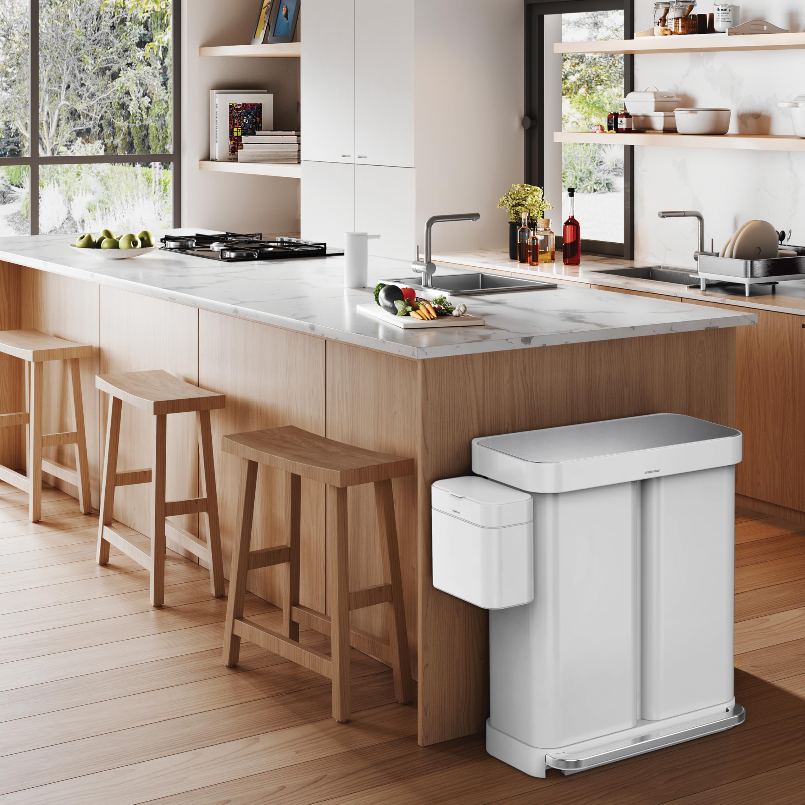 Amazon.co.jp: シンプルヒューマン ゴミ箱 分別 58L(58リットル