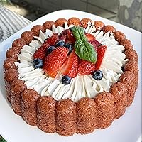 Vista 5 de Kundalini Charlotte - Molde para tartas de 10 pulgadas en forma de disco corrugado para boda, San Valentín, cumpleaños, fiesta