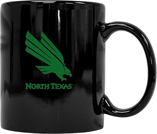 Miniatura 1 de Taza de cerámica negra del norte de Texas (negra). Producto oficial universitario