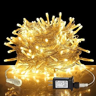 weillsnow 32FT 100 Led Christmas Lights, Connectable Plug in 8 Twinkle Modes Outdoor Indoor Lights for Christmas Tree Part...