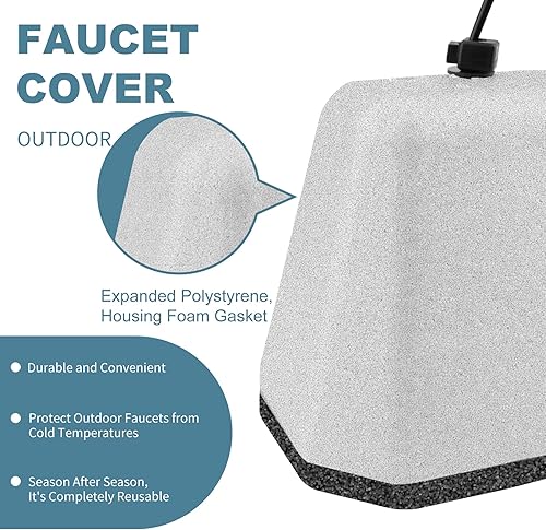 Miniatura 3 de Cubiertas de grifo para exteriores para invierno, cubiertas de espuma para grifo aisladas para invierno para protección contra congelación (2