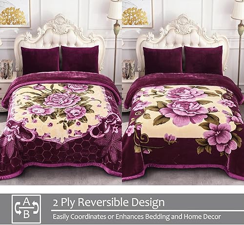 Miniatura 3 de JML - Manta de forro polar afelpada, tamaño king de 85 x 93 pulgadas, peso de 10 libras, manta de visón estilo coreano, sedosa, suave y cálida, 2