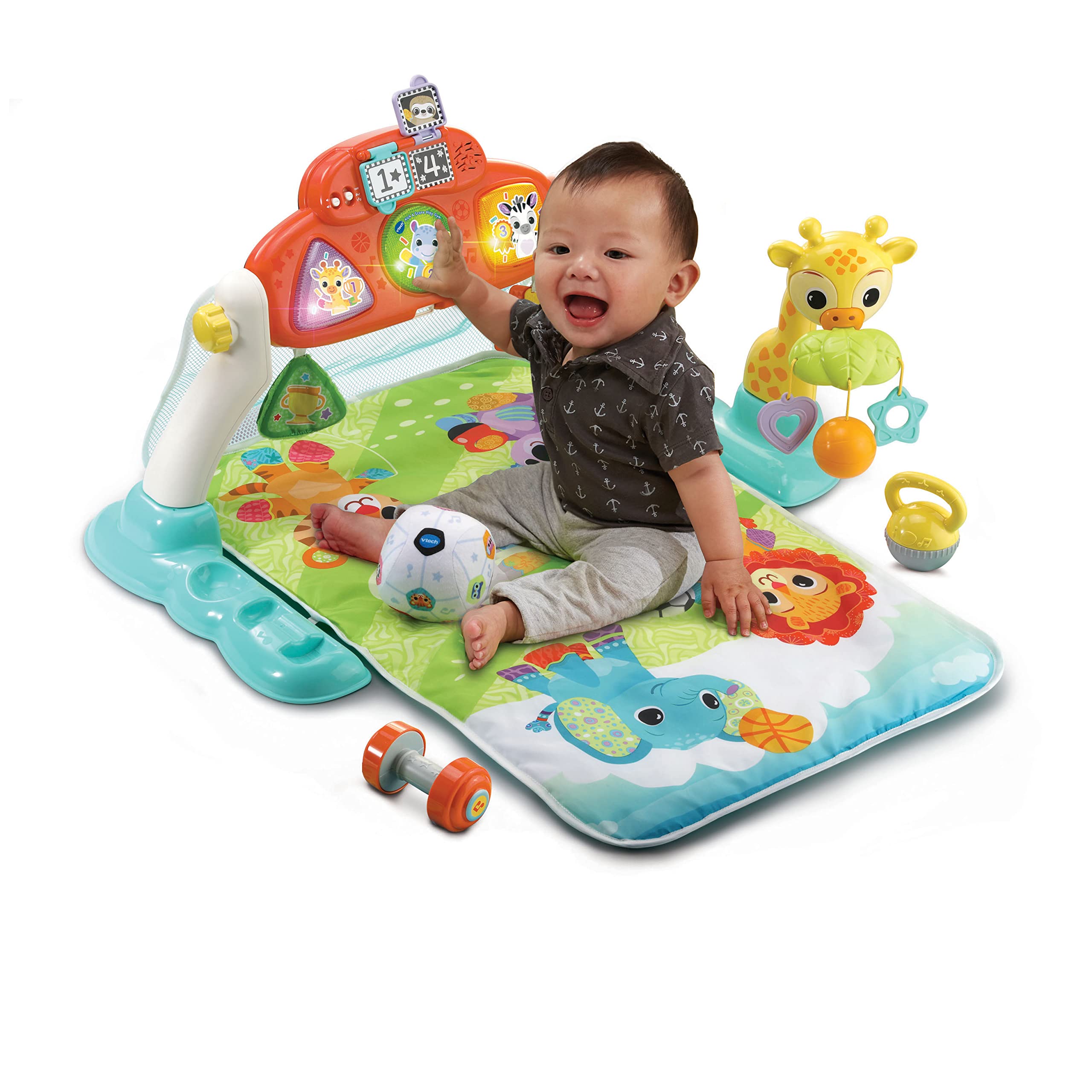 VTech-Baby Alfombra de gimnasio Selva divertida | Manta de actividades para bebés +0 meses | Versión ESP | Multicolor