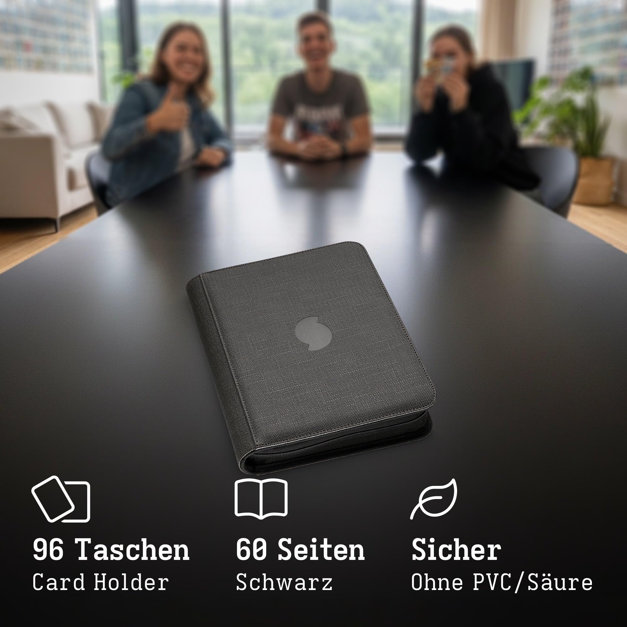 Card Holder Submission Binder – Premium Sammelkartenalbum für 96 Card Saver, 4 Pocket Zip-Ordner, wasserabweisendes Softshield™, kompatibel mit Pokémon, Magic, Yu-Gi-Oh! TCG