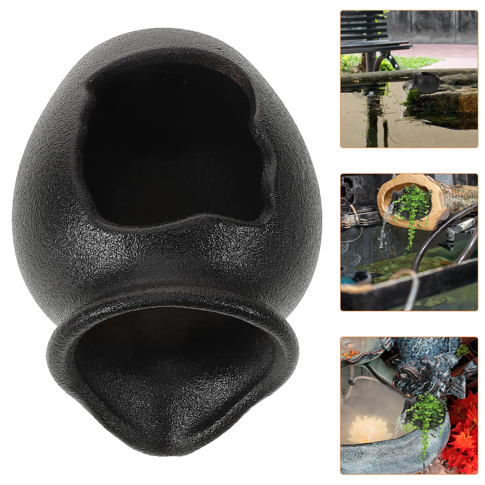 Vaso Multifunzionale e Facile da Installare in Ceramica Decorazione per Laghetto e Cortile per Fontana Cascata per Acquario e Giardino