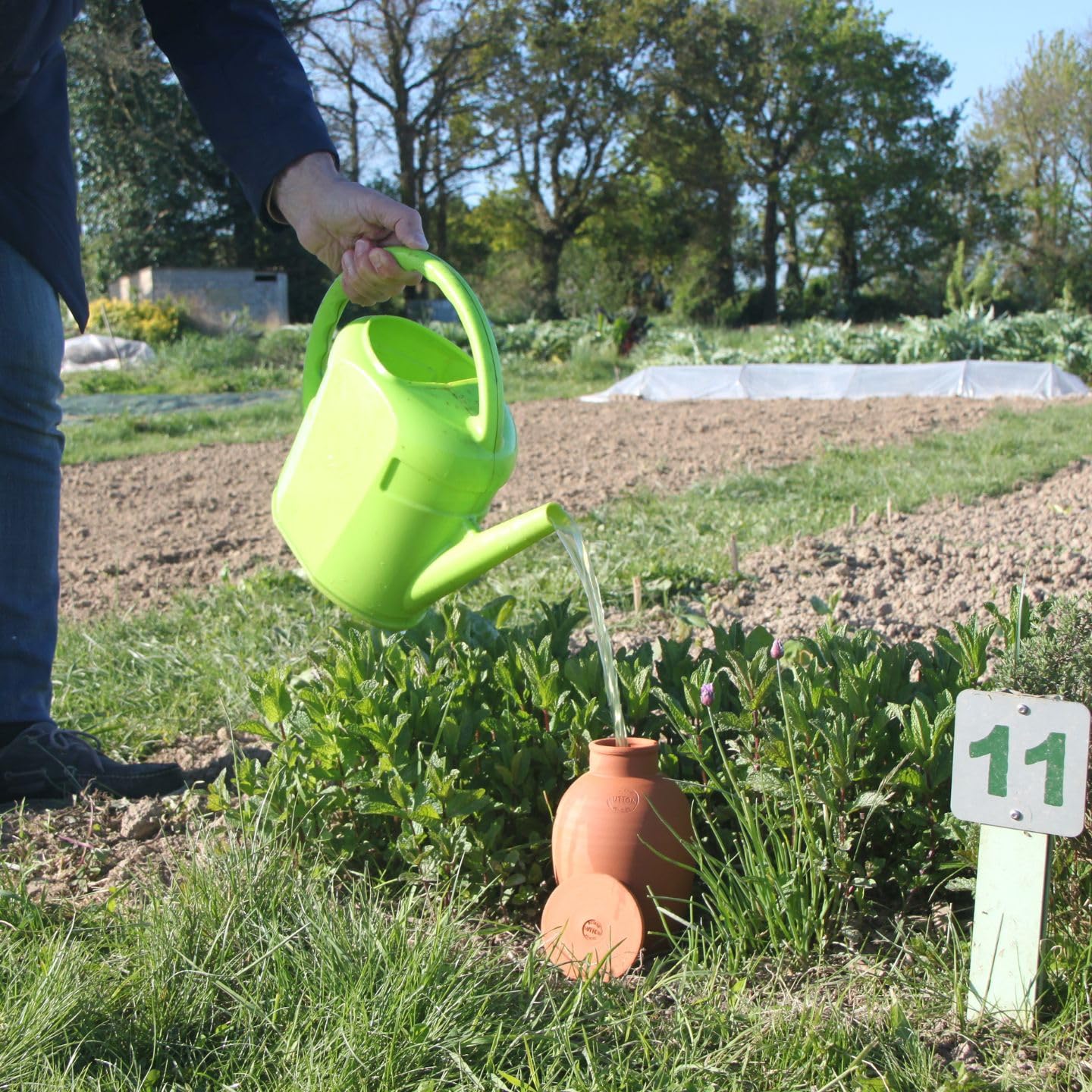 Duo d’Ollas Jardinier Taille XL 8 L – Fabrication Française – Arrosage Autonome Naturel et Économique pour Potager et Jardin