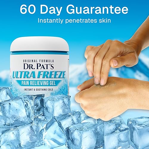 Miniatura 8 de Ultra Freeze Dr Pat's Crema para aliviar el dolor (9 onzas) - Gel de masaje muscular para artritis, neuropatía, pies y articulaciones, masaje