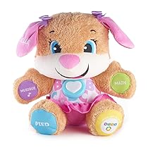 Fisher-Price la Sorellina del Cagnolino Smart Stages Ridi & Impara, Morbido Peluche Educativo per Imparare le Prime Parole, con 75+ Canzoni, Luci e Melodie, Edizione: Francese, FPP52