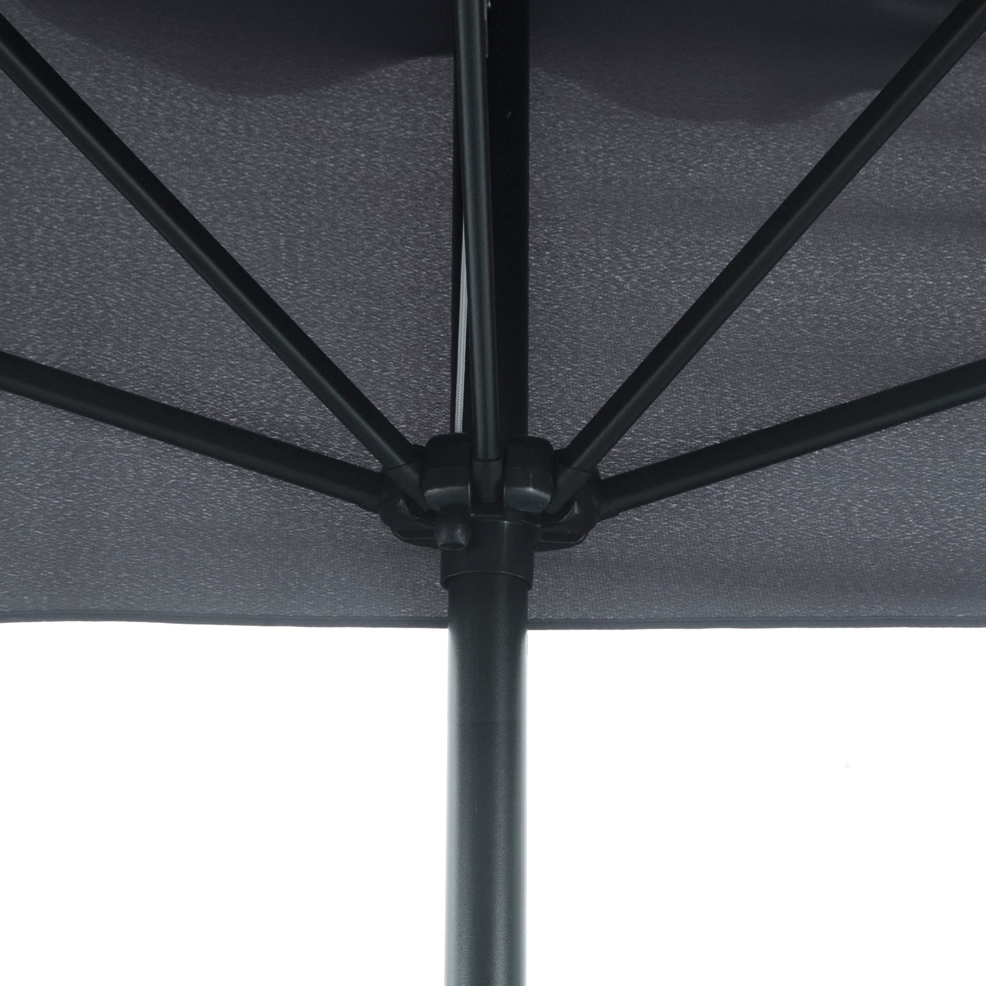 Outsunny Ombrellone Semicircolare per Parete con Manovella 2.3x1.3m | da Terrazza, Giardino e Balcone, Ombrellone in Metallo, Tessuto in Poliestere 180g/m²