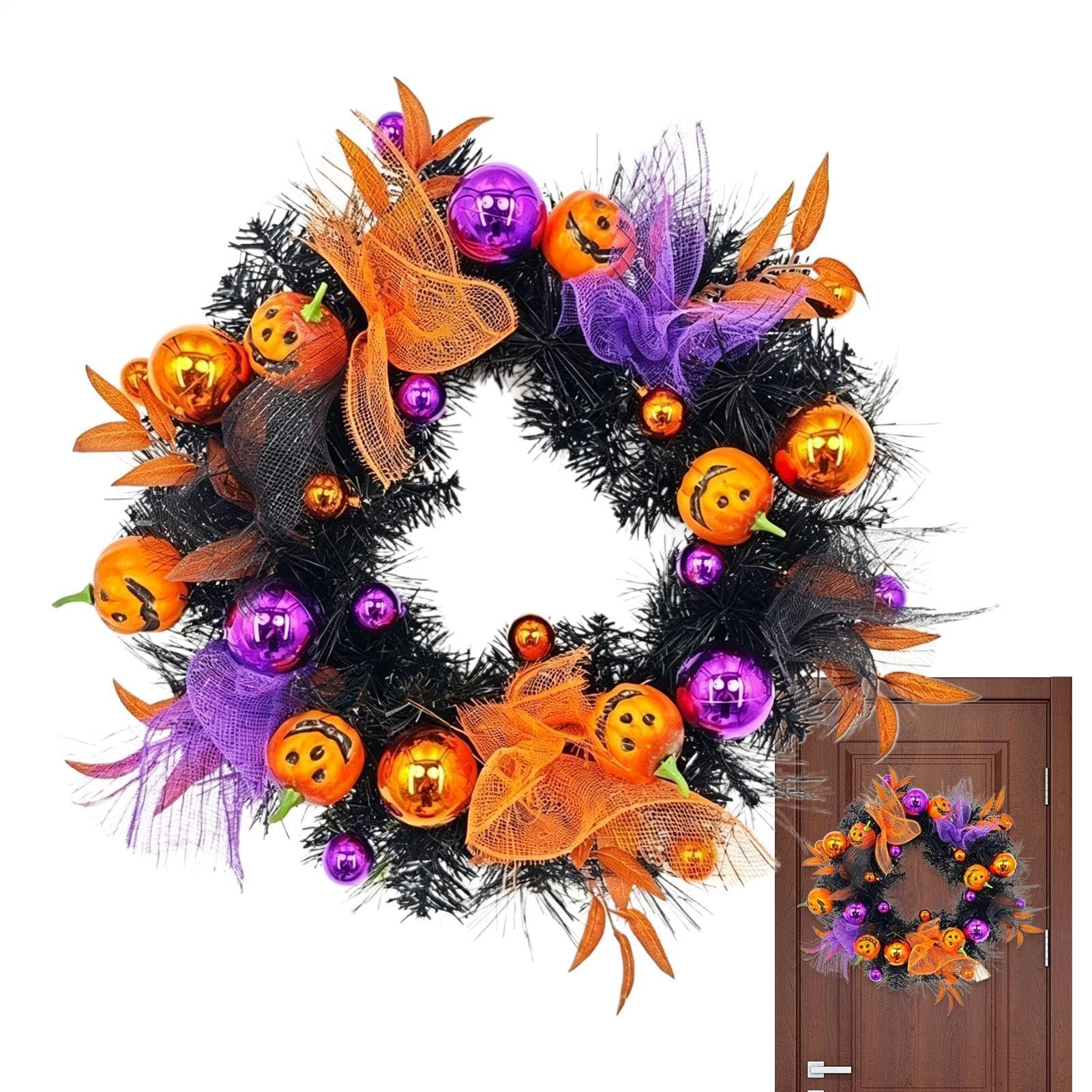 Wieniec Halloween 50 cm sztuczna dekoracyjna stołowa w wiejskim do wnętrz