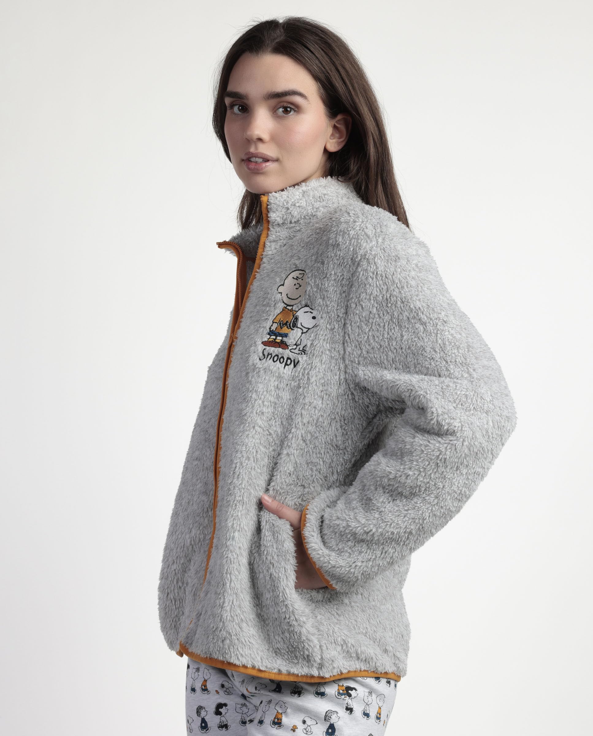 Peanuts bata manga larga calentita snoopy&friends para mujer