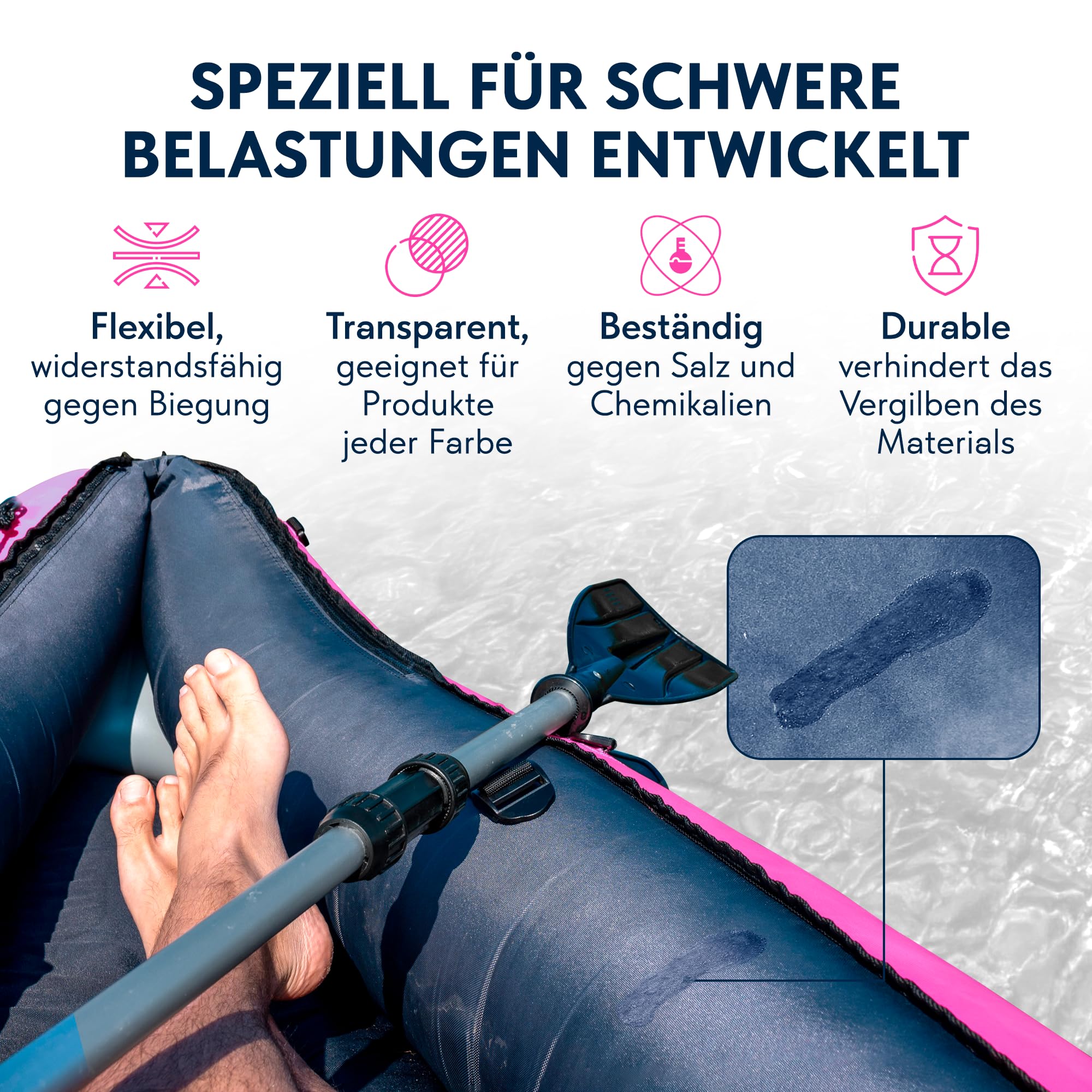 Kit de Réparation Liner Piscine PVC Colle Vinylique Silicone Scellante Transparente pour Piscines Gonflables Bateaux